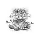 #19 cactus tattoo design idea