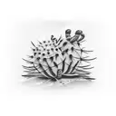 #19 cactus tattoo design idea