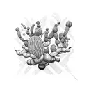 #19 cactus tattoo design idea