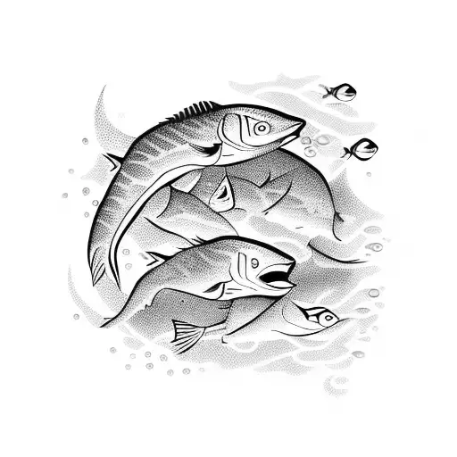 Underwater scene with a humorous twist tattoo design idea