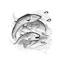 Underwater scene with a humorous twist tattoo design idea