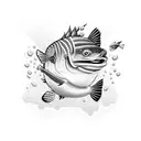 Underwater scene with a humorous twist tattoo design idea