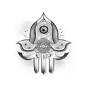 Hamsa Symbol tattoo design idea