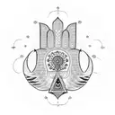 Hamsa Symbol tattoo design idea
