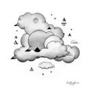 every cloud has a silver lining tattoo design idea