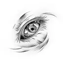 eye in clock upper arm tattoo  tattoo design idea