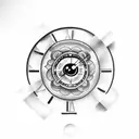 eye in clock upper arm tattoo  tattoo design idea