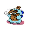 cookie monster smoking tattoo design idea