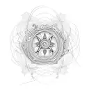 Incorporate a continuous red thread symbolizing eternal connection and fate, intertwined with meaningful words or phrases tattoo design idea