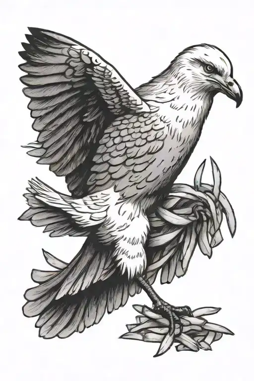 sea gull French fries  tattoo design idea