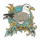 sea gull tattoo design idea