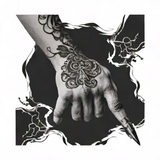 Hand missing middle finger tattoo tattoo design idea