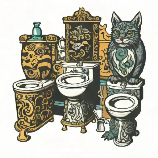 skibidi toilet tattoo design idea