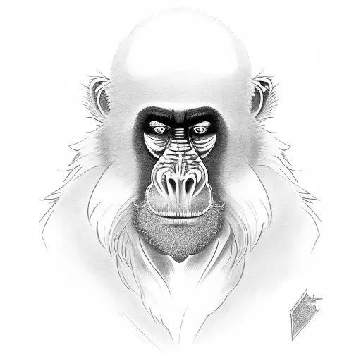 Mandrill tattoo design idea