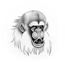 Mandrill tattoo design idea