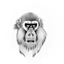 Mandrill tattoo design idea