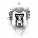 Mandrill tattoo design idea