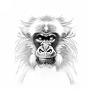 Mandrill tattoo design idea