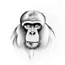 Mandrill tattoo design idea