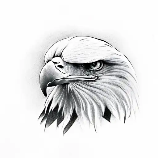 Eagle behind a cross with realistic photos  tattoo design idea