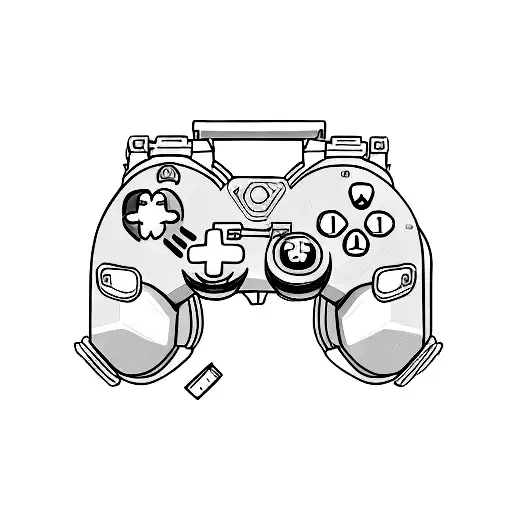 Game controller with anime style tattoo design idea