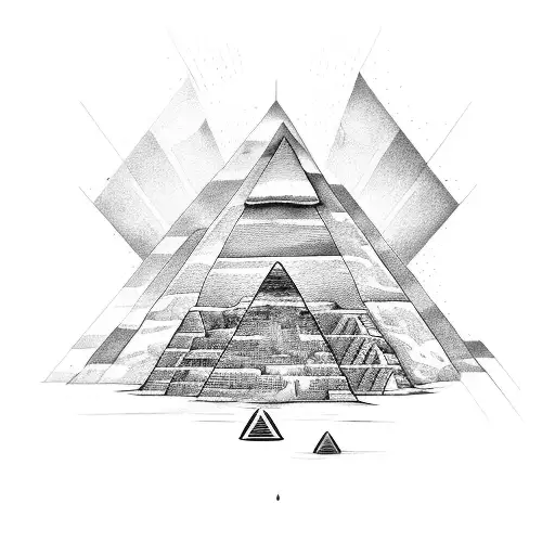 Pyramid of knowledge tattoo design idea