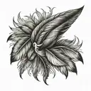 duck feather tattoo design idea