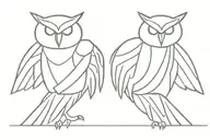 owl wings spread wide tattoo design idea