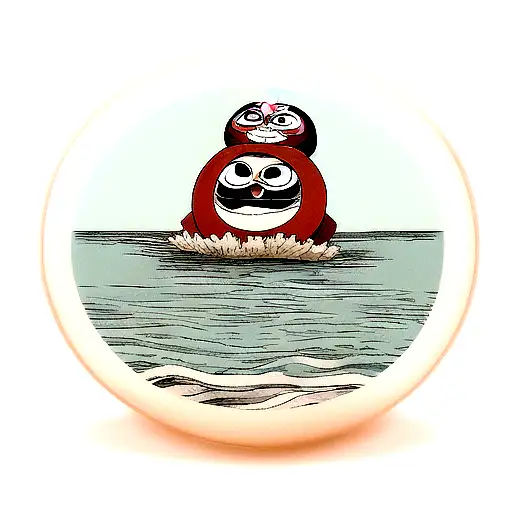 Daruma one piece tattoo design idea