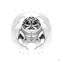 Daruma tattoo design idea