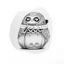 Daruma tattoo design idea