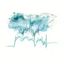 heartbeat line going horizontal tattoo design idea