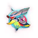 Colibrí maya tattoo design idea