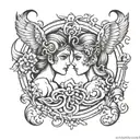 gemini zodiac sign tattoo design idea