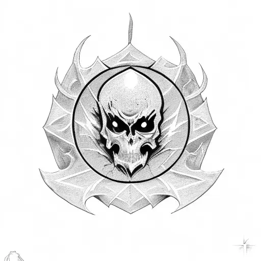 black metal band logo tattoo design idea