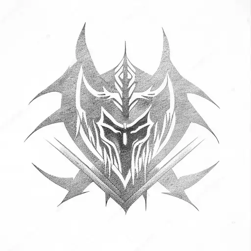 black metal band logo tattoo design idea