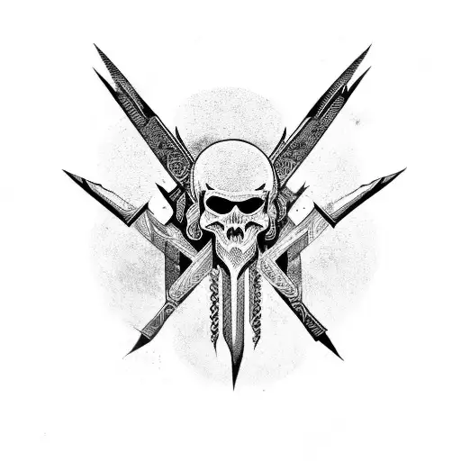Black metal logo tattoo design idea