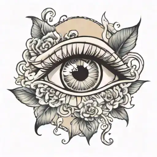 eye and Tara card  tattoo design idea