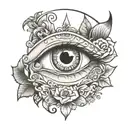 eye and Tara card  tattoo design idea