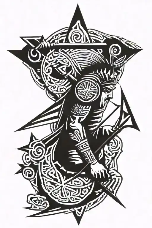 Turkish, strength, warrior, arrow, will tattoo design idea