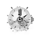 steampunk clocks tattoo design idea