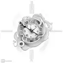 clock 3:30 steampunk tattoo design idea