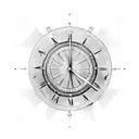 clock 3:30 steampunk tattoo design idea