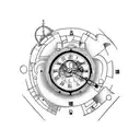 steampunk clocks tattoo design idea