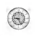 clock 3:30 steampunk tattoo design idea