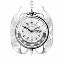 steampunk clocks tattoo design idea