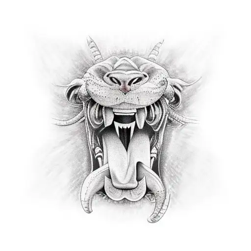 tongue tattoo design idea