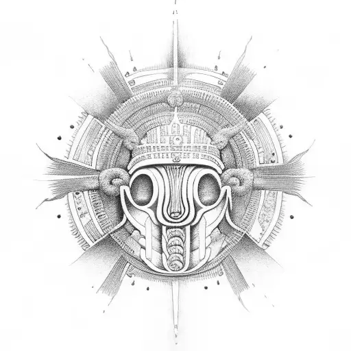 dios sol inca viracocha tattoo design idea