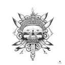 dios sol inca viracocha tattoo design idea
