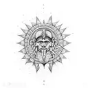 dios sol inca viracocha tattoo design idea
